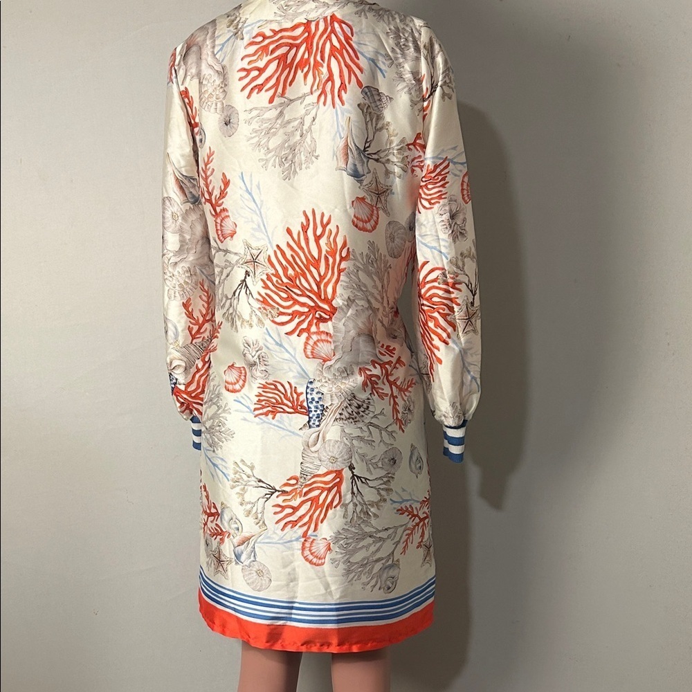 Weill Italy Puff Long Sleeve Multicoloured Tunic Dress Size 8 - Picture 7 of 14